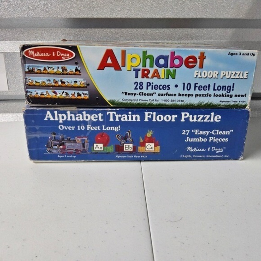 Melissa & Doug Alphabet Train Floor Puzzle 27-28 Pieces ABC Learning Toy - Picture 4 of 13